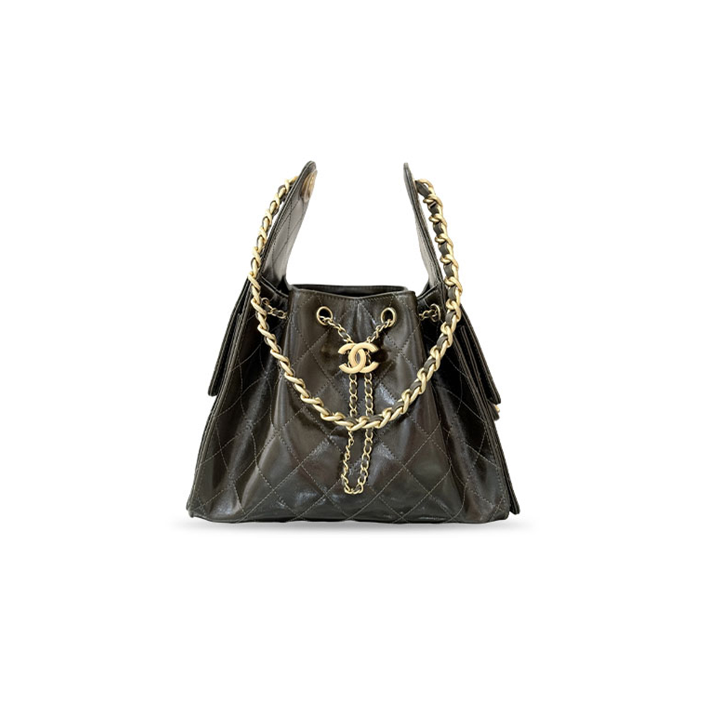 CHANEL MASTER 25 SMALL HANDBAG WAXED CALFSKIN AS5293 (30*26*14cm)